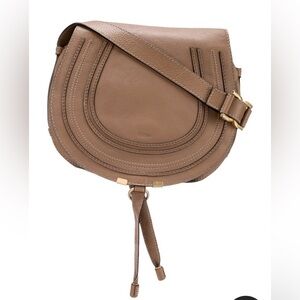Chloe Marcie crossbody leather bag in brown EUC